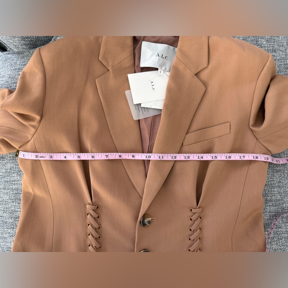 A.L.C. Maverick Jacket Tawny Brown Lace Up Princess Silhouette Size: 6 - Picture 7 of 14